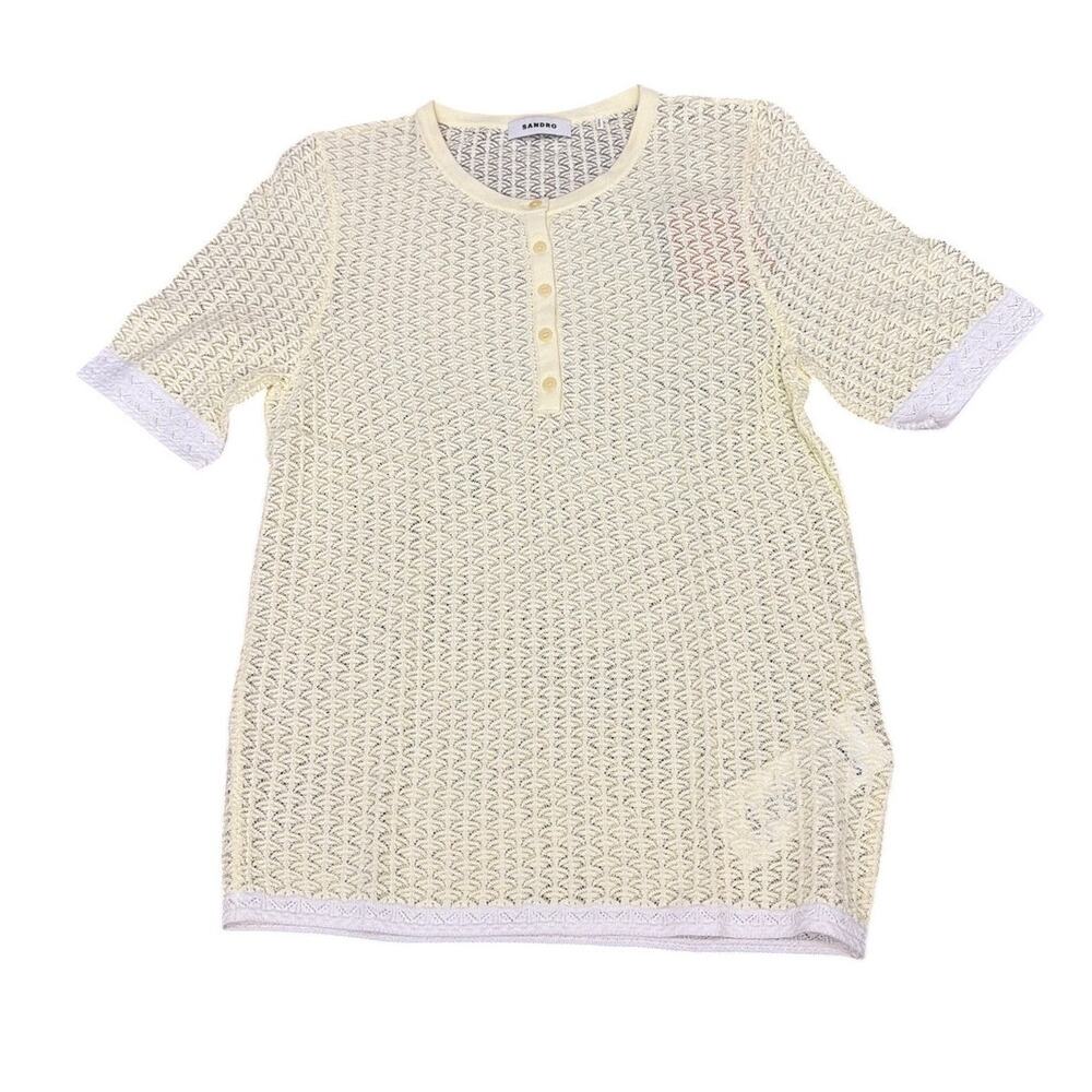 Sandro Citron Knit Sweater Light Yellow Size 2 US Medium New with tags